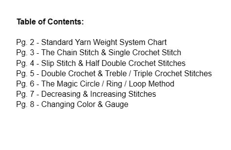 Digital Guide | How To Crochet Booklet | Crochet Diagrams | Easy Crochet Guide | Step By Step Stitches