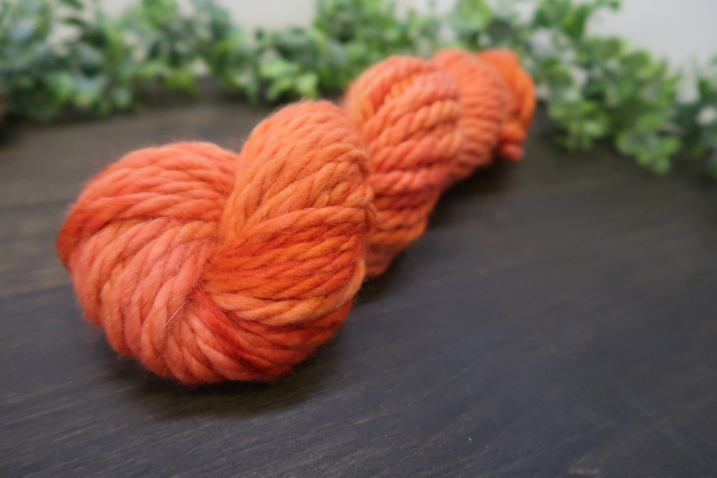 Hand Dyed Yarn | Super Bulky Yarn | Andean Highland Wool | Color: Burnt Pumpkin