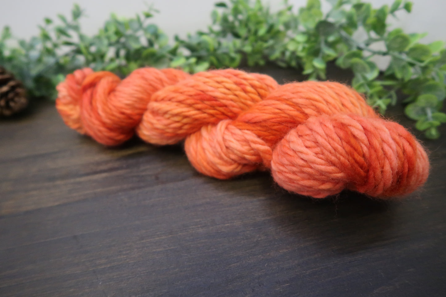 Hand Dyed Yarn | Super Bulky Yarn | Andean Highland Wool | Color: Burnt Pumpkin