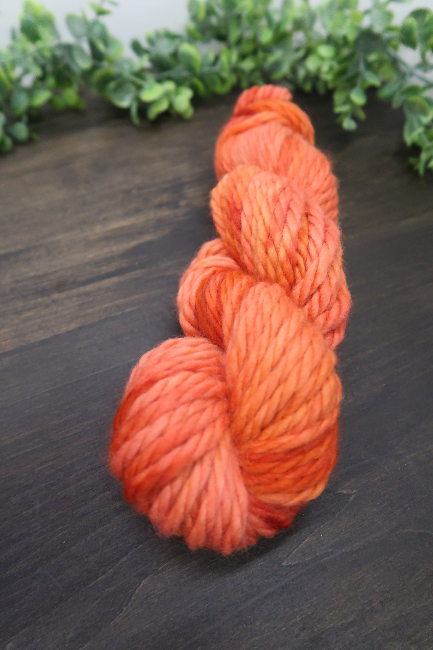 Hand Dyed Yarn | Super Bulky Yarn | Andean Highland Wool | Color: Burnt Pumpkin