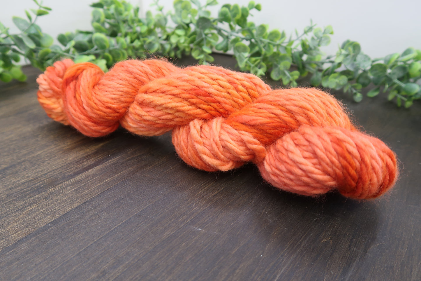 Hand Dyed Yarn | Super Bulky Yarn | Andean Highland Wool | Color: Burnt Pumpkin