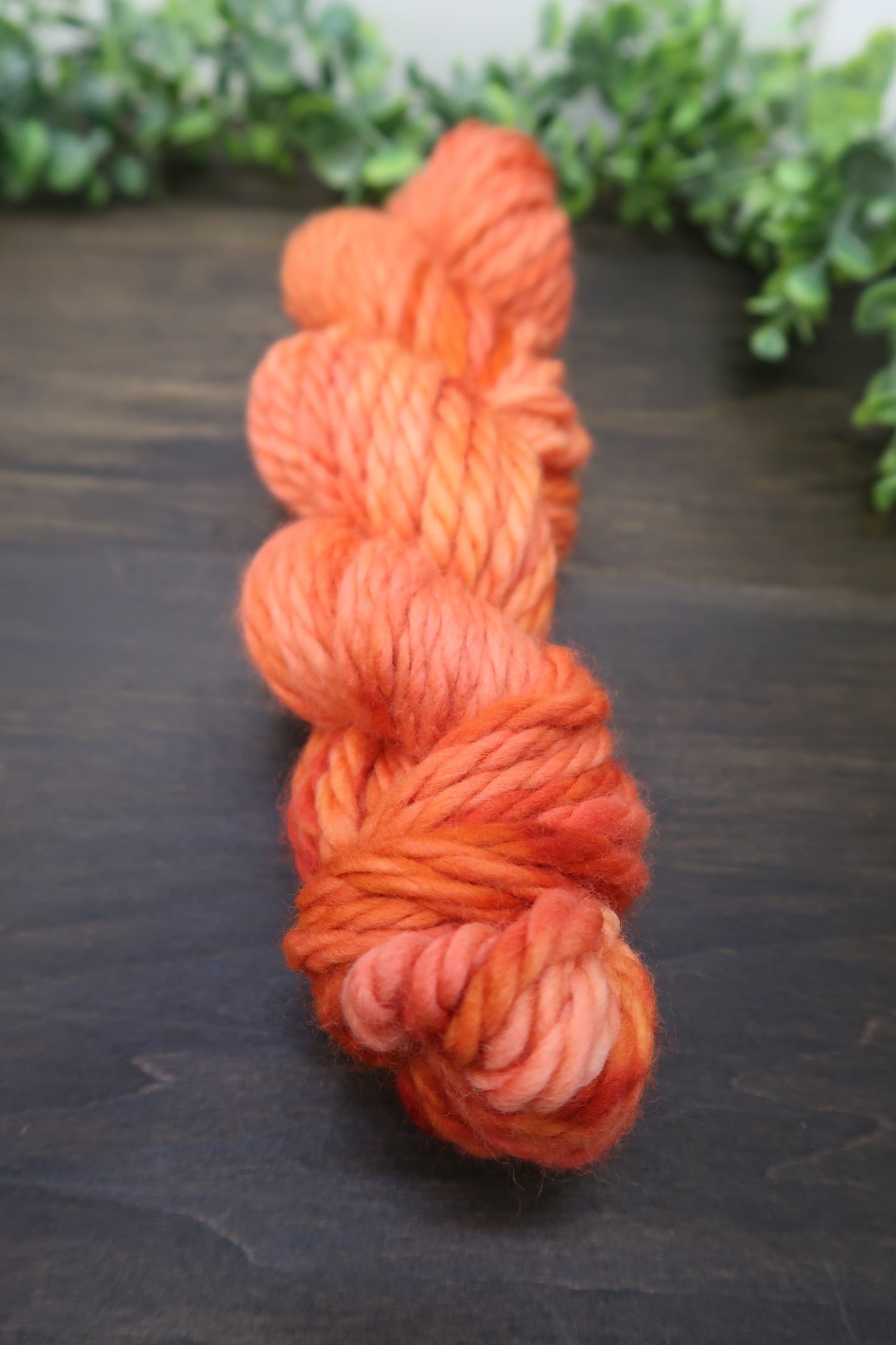 Hand Dyed Yarn | Super Bulky Yarn | Andean Highland Wool | Color: Burnt Pumpkin