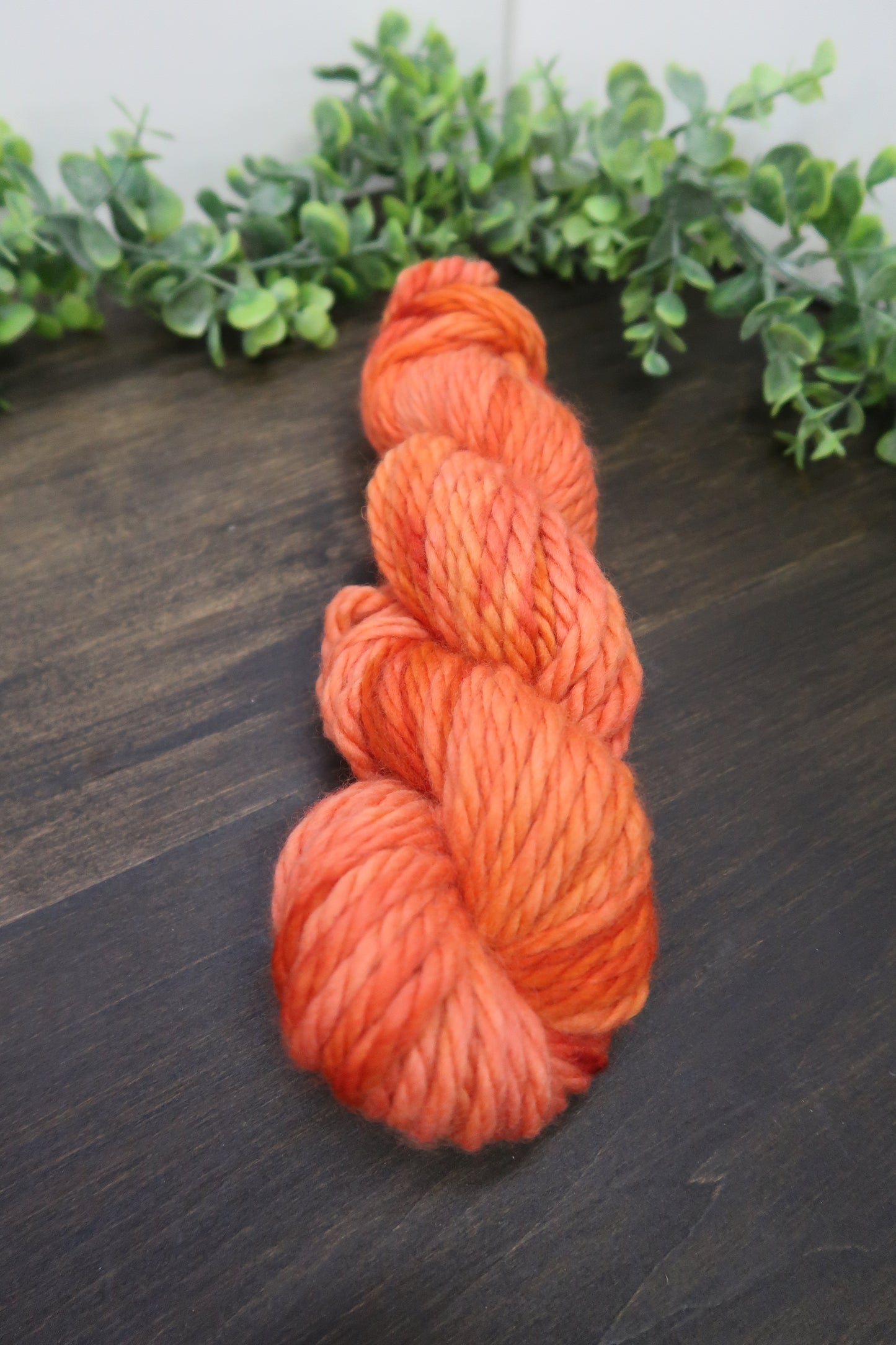 Hand Dyed Yarn | Super Bulky Yarn | Andean Highland Wool | Color: Burnt Pumpkin