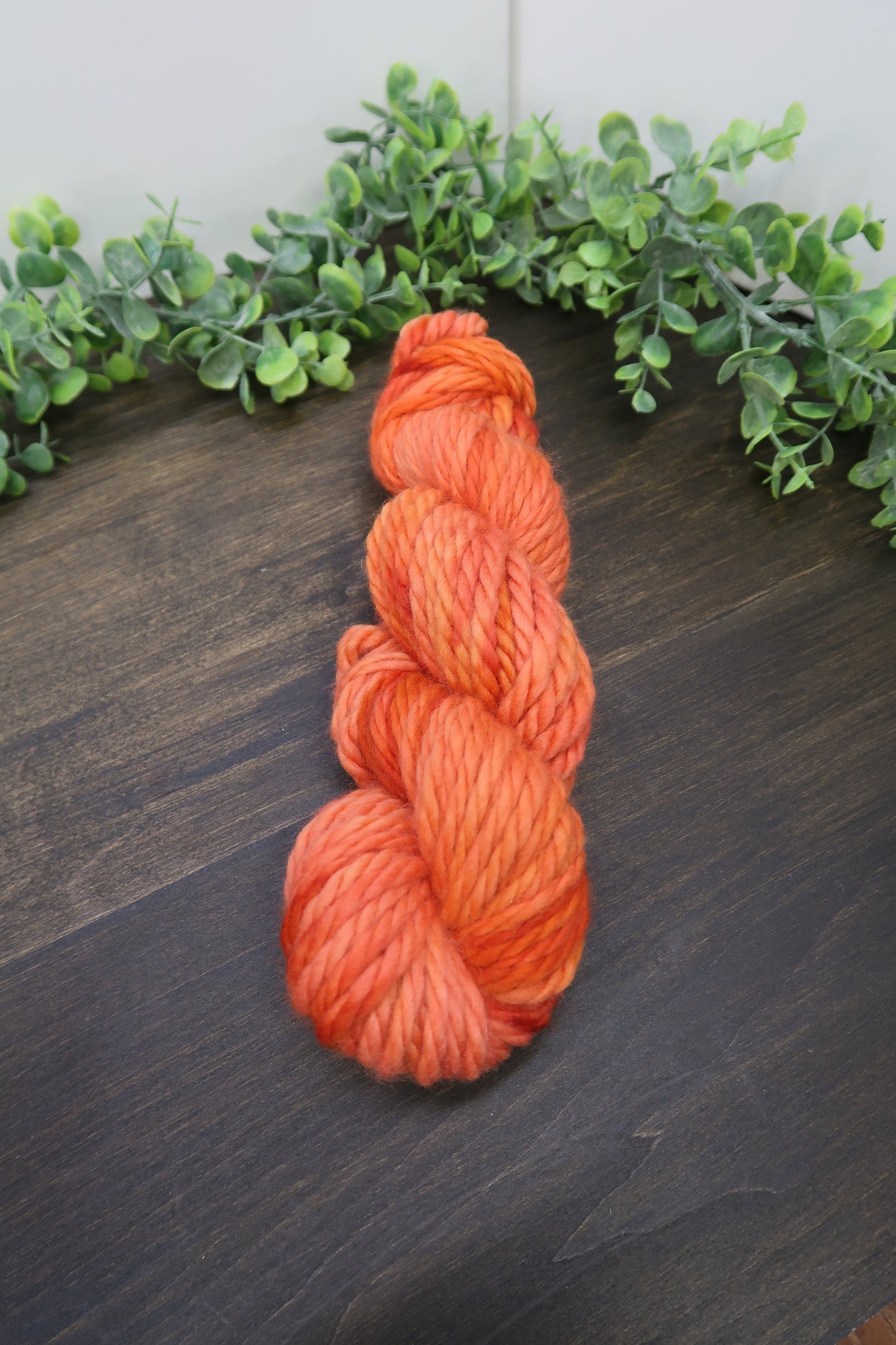 Hand Dyed Yarn | Super Bulky Yarn | Andean Highland Wool | Color: Burnt Pumpkin