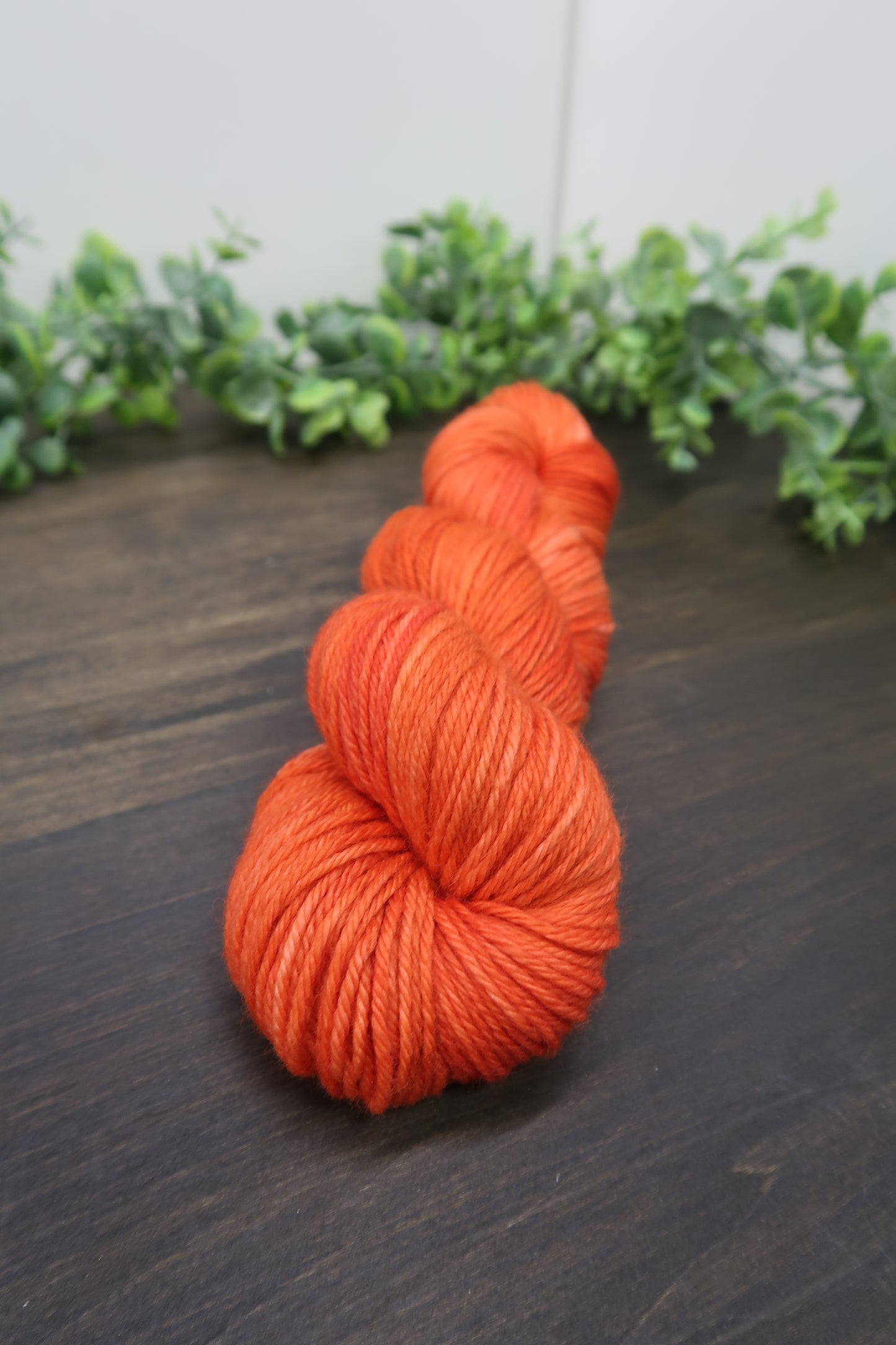 Hand Dyed Yarn | Worsted Weight | Variegated Yarn | 100% Fine Superwash Merino Wool | Color: Burnt Pumpkin