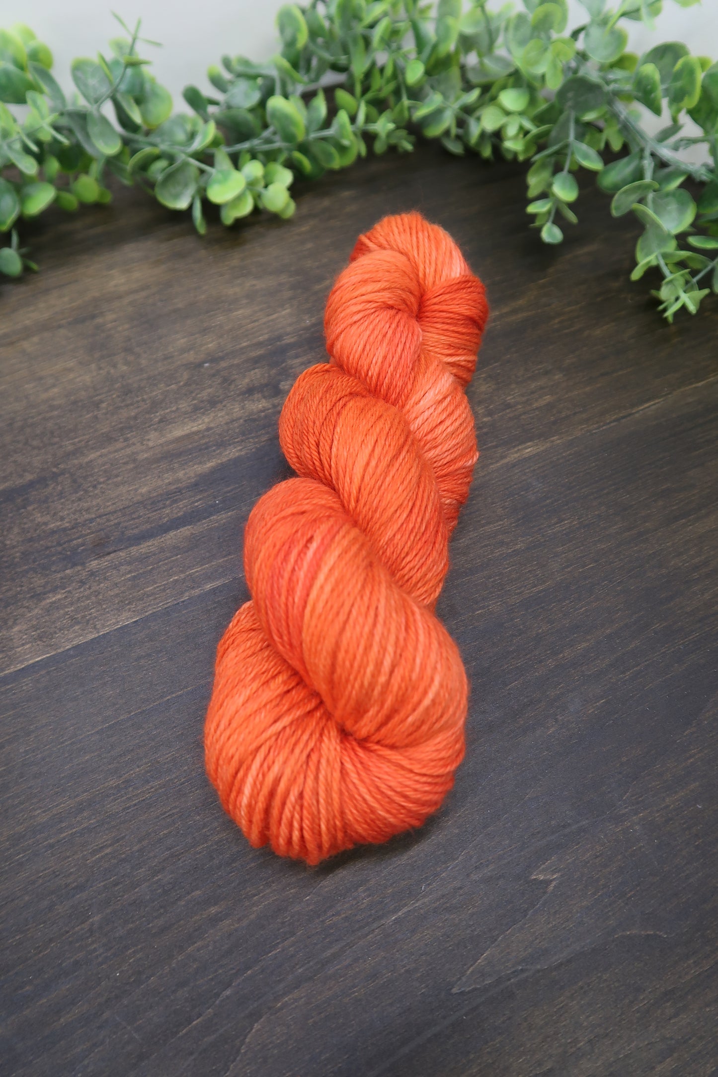 Hand Dyed Yarn | Worsted Weight | Variegated Yarn | 100% Fine Superwash Merino Wool | Color: Burnt Pumpkin