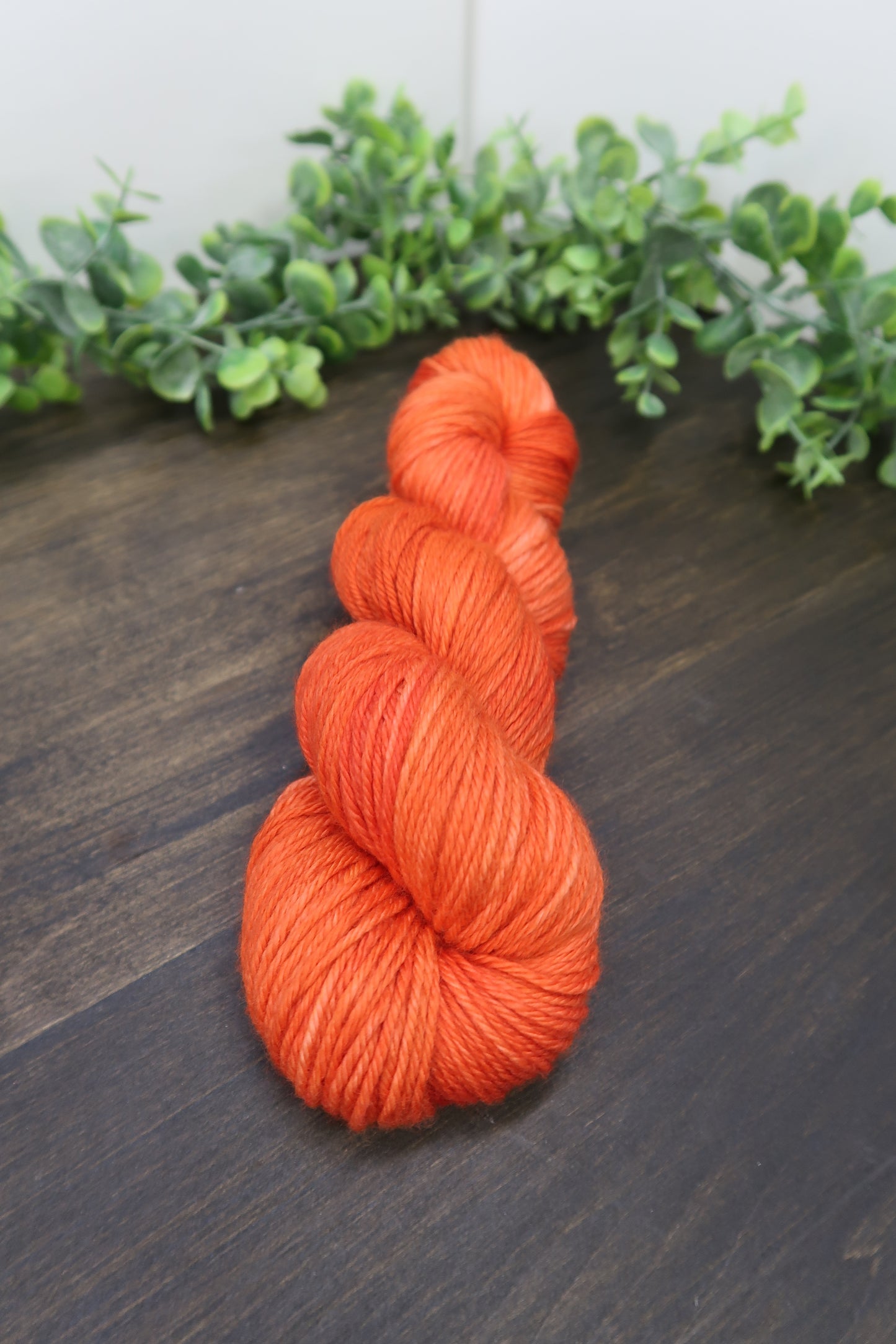 Hand Dyed Yarn | Worsted Weight | Variegated Yarn | 100% Fine Superwash Merino Wool | Color: Burnt Pumpkin