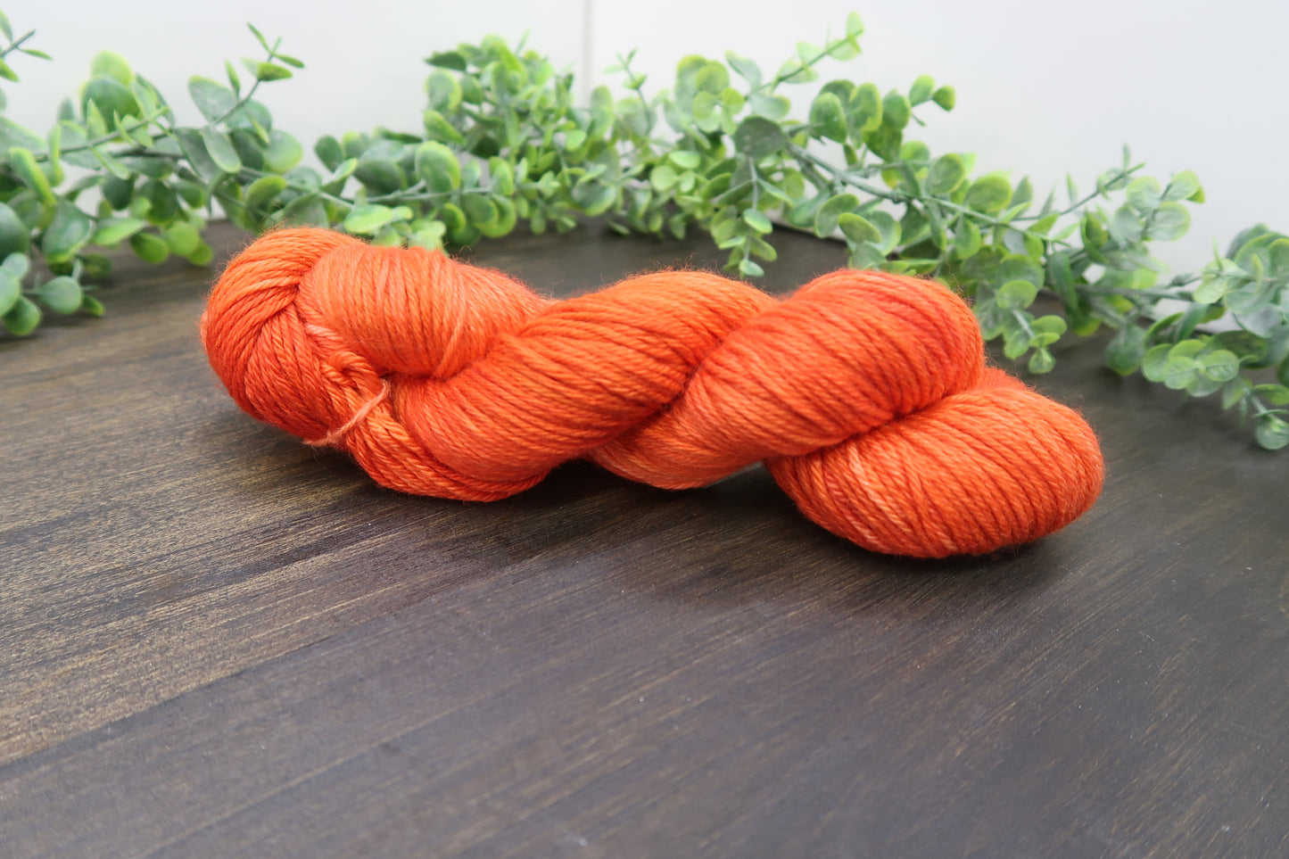 Hand Dyed Yarn | Worsted Weight | Variegated Yarn | 100% Fine Superwash Merino Wool | Color: Burnt Pumpkin