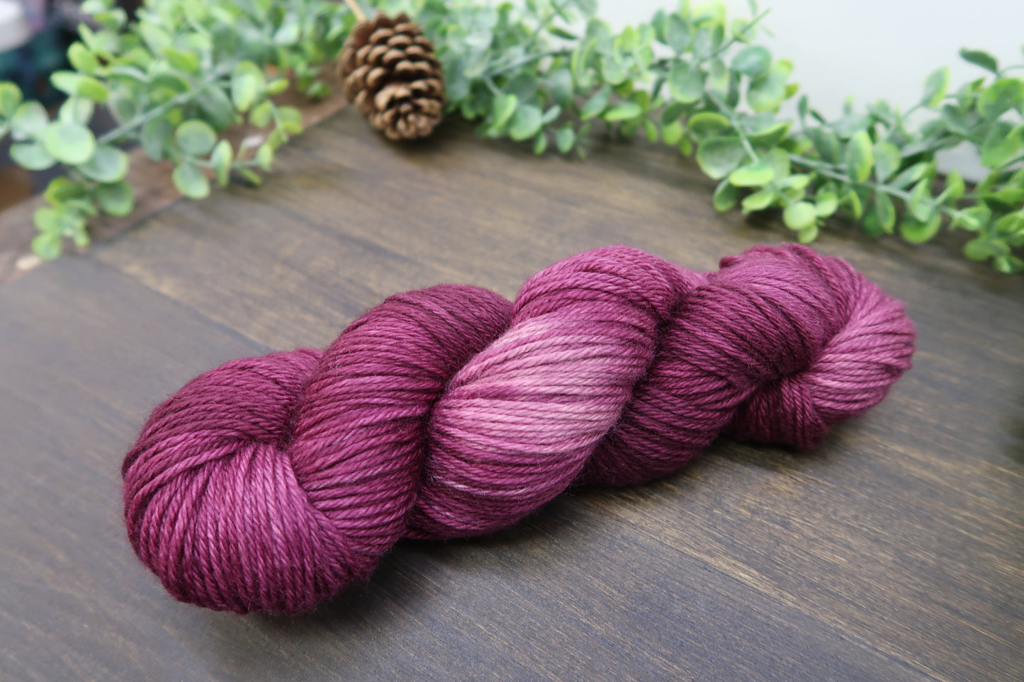 Hand Dyed Yarn | Worsted Weight | Variegated Yarn | 100% Fine Superwash Merino Wool | Color: Wine Not