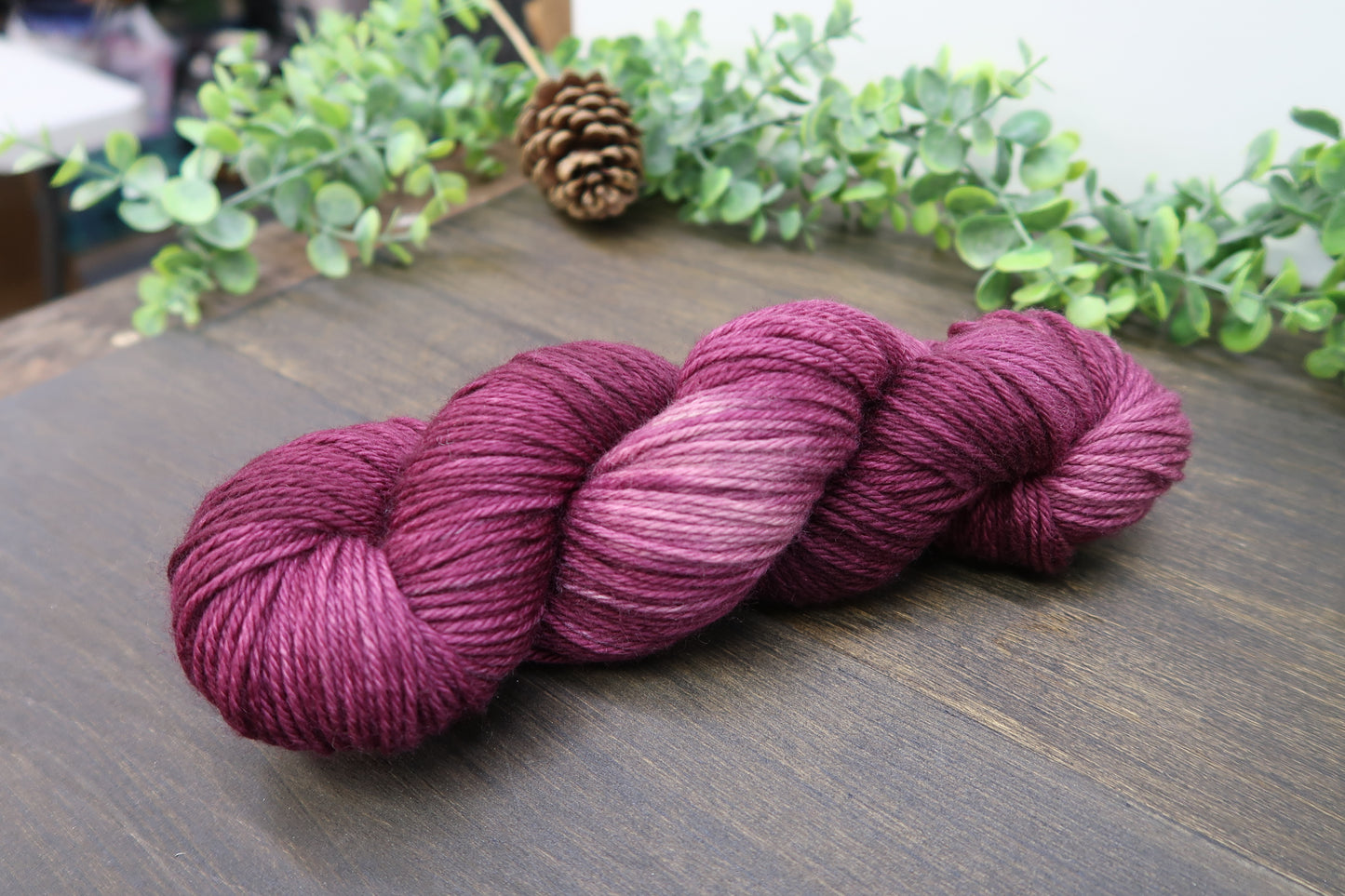 Hand Dyed Yarn | Worsted Weight | Variegated Yarn | 100% Fine Superwash Merino Wool | Color: Wine Not