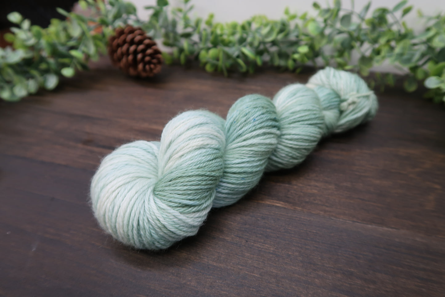 Hand Dyed Yarn | Worsted Weight | Variegated Yarn | 100% Fine Superwash Merino Wool | Color: Sage