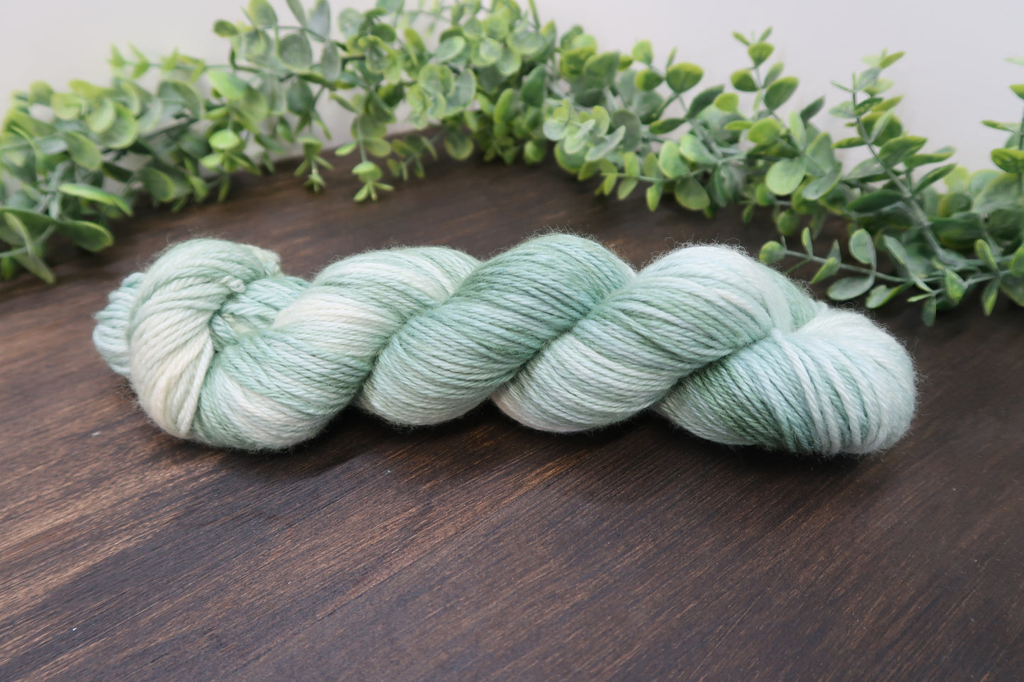 Hand Dyed Yarn | Worsted Weight | Variegated Yarn | 100% Fine Superwash Merino Wool | Color: Sage