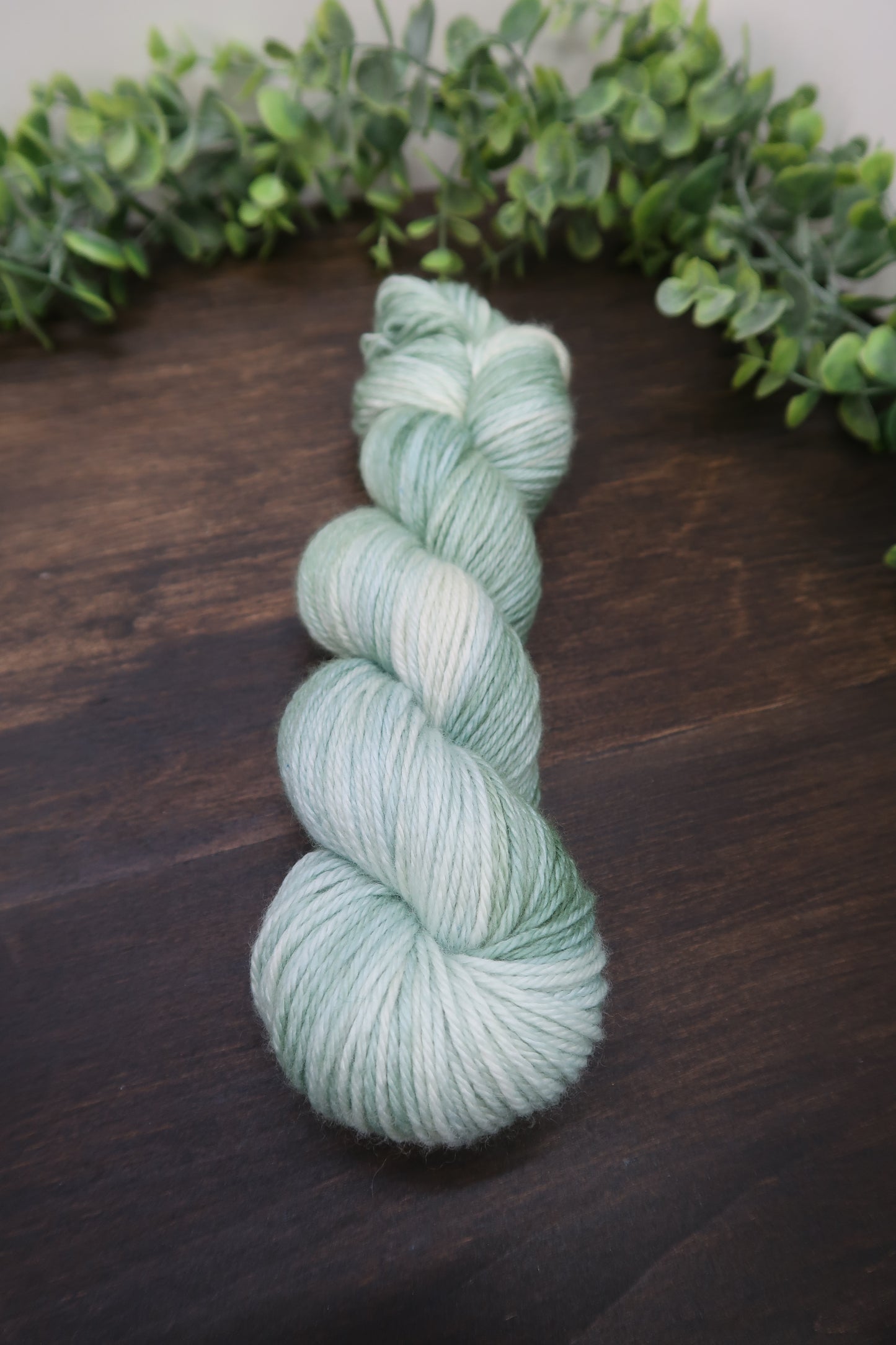 Hand Dyed Yarn | Worsted Weight | Variegated Yarn | 100% Fine Superwash Merino Wool | Color: Sage