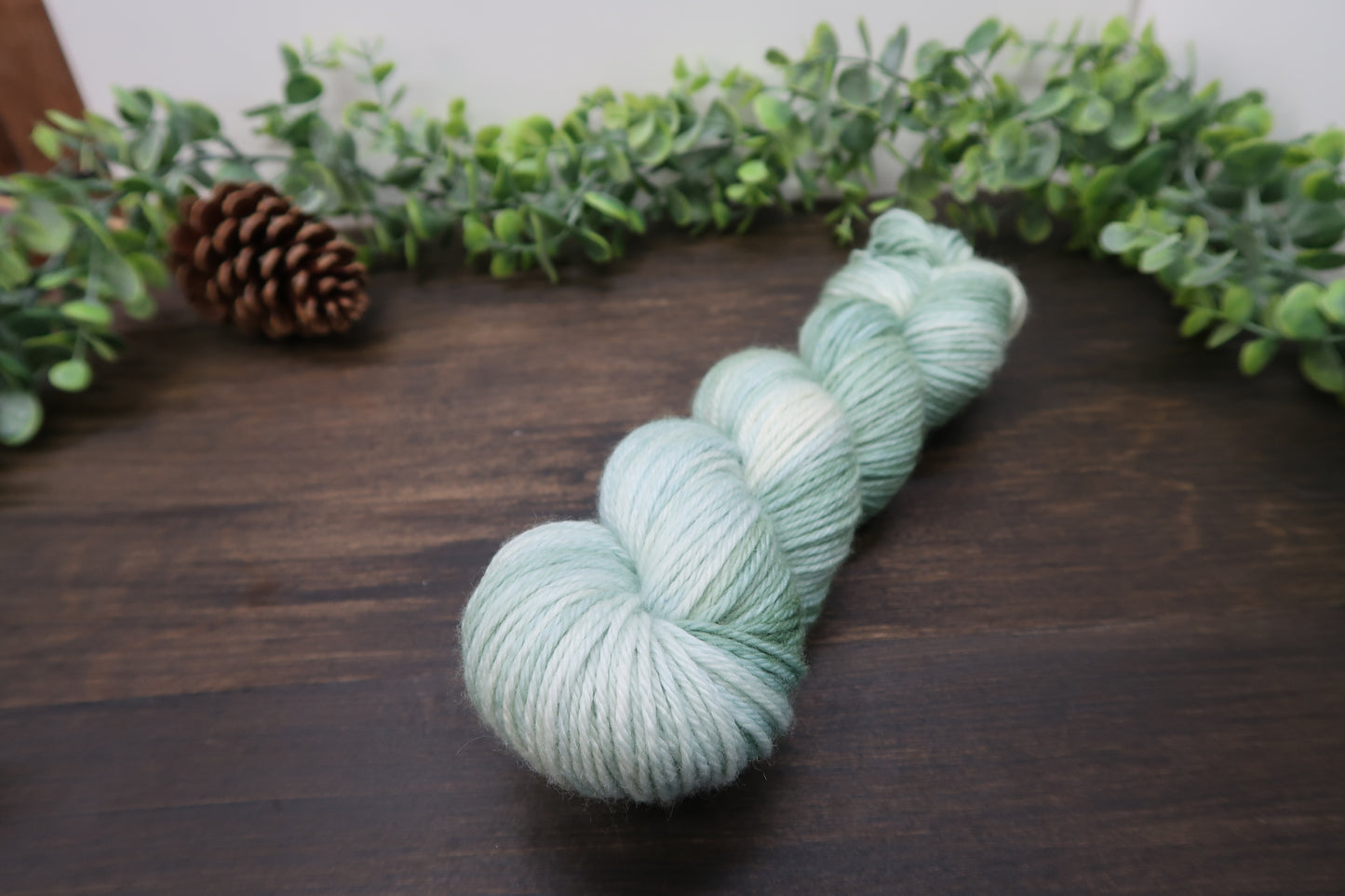 Hand Dyed Yarn | Worsted Weight | Variegated Yarn | 100% Fine Superwash Merino Wool | Color: Sage