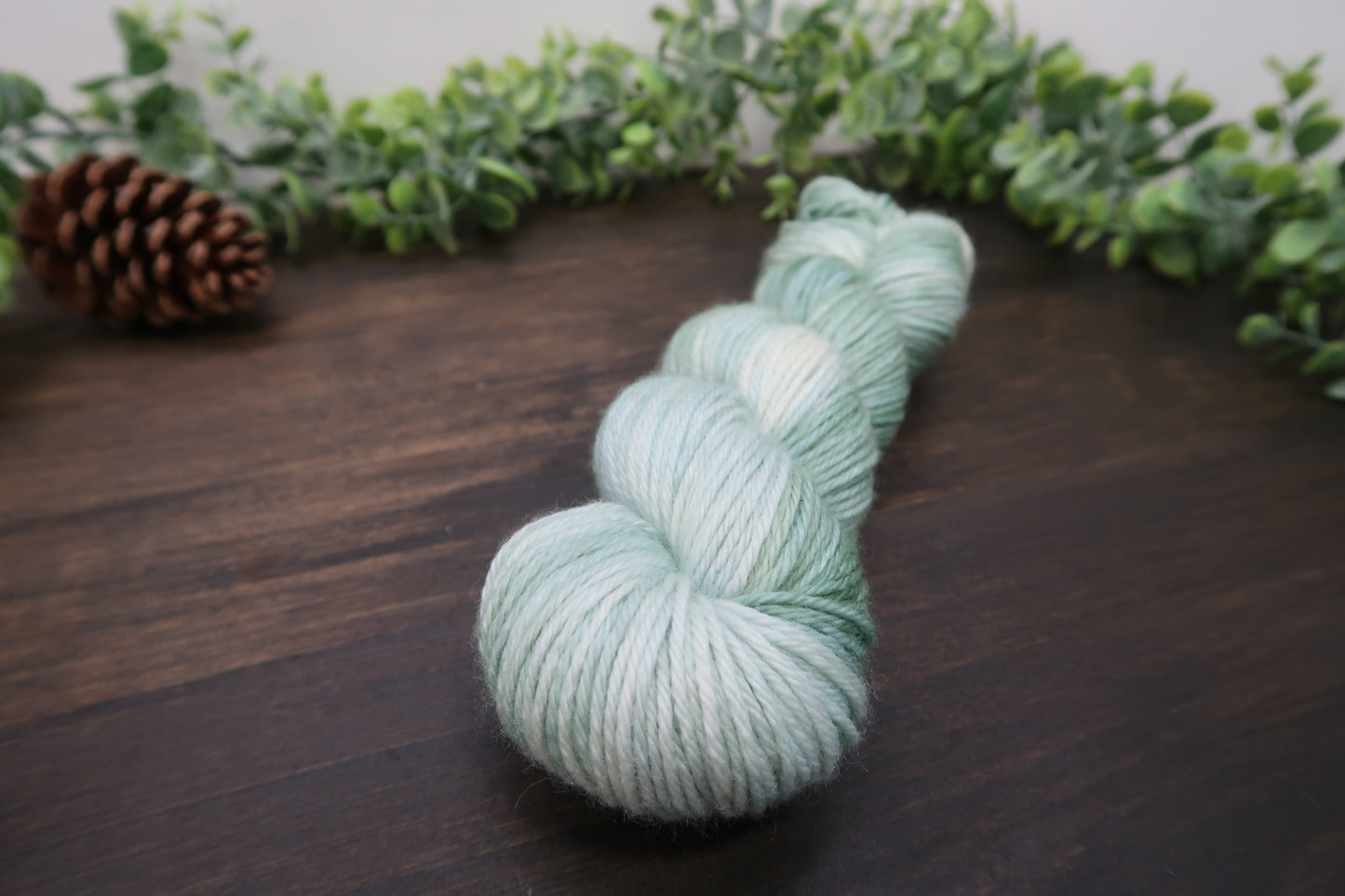 Hand Dyed Yarn | Worsted Weight | Variegated Yarn | 100% Fine Superwash Merino Wool | Color: Sage