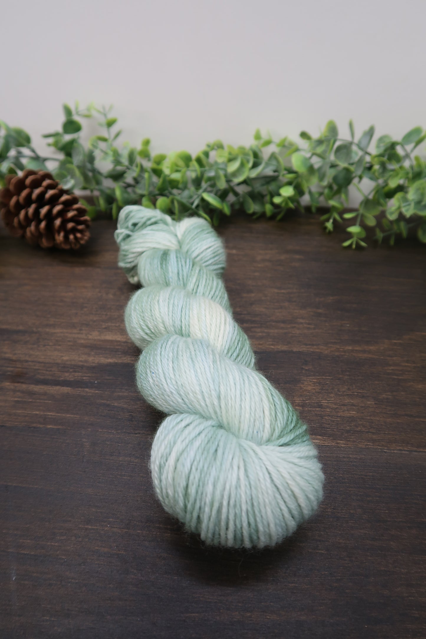 Hand Dyed Yarn | Worsted Weight | Variegated Yarn | 100% Fine Superwash Merino Wool | Color: Sage