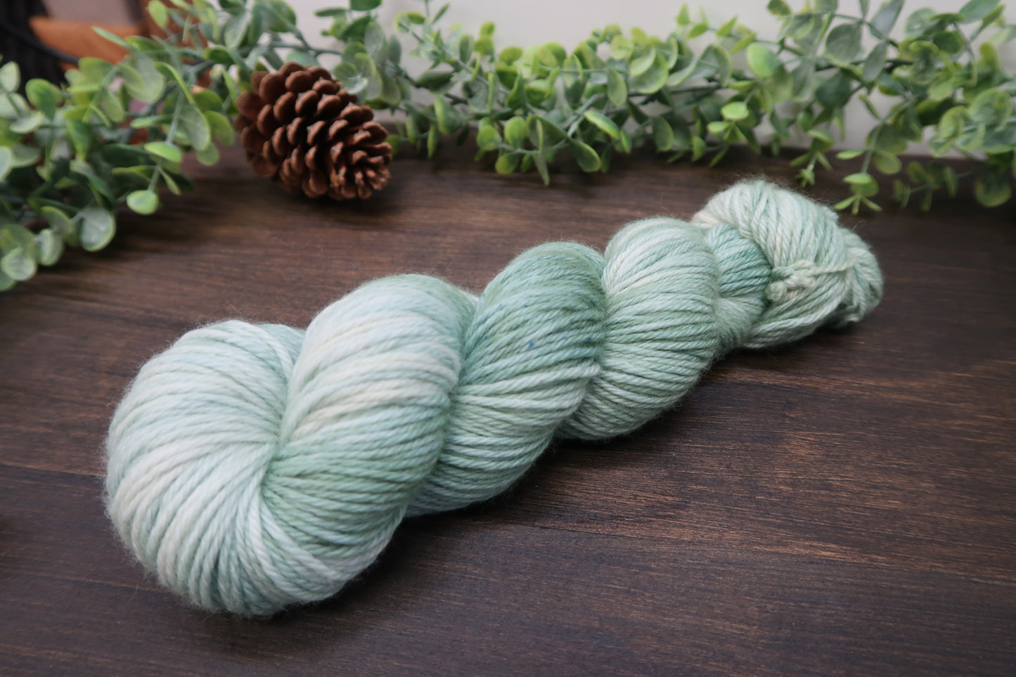 Hand Dyed Yarn | Worsted Weight | Variegated Yarn | 100% Fine Superwash Merino Wool | Color: Sage