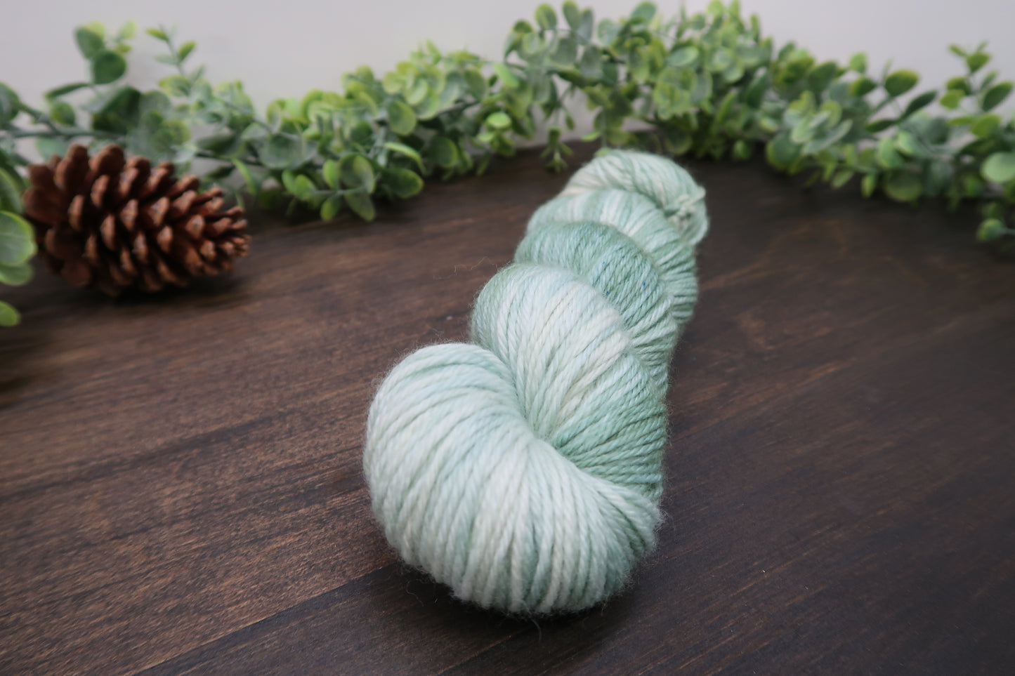 Hand Dyed Yarn | Worsted Weight | Variegated Yarn | 100% Fine Superwash Merino Wool | Color: Sage