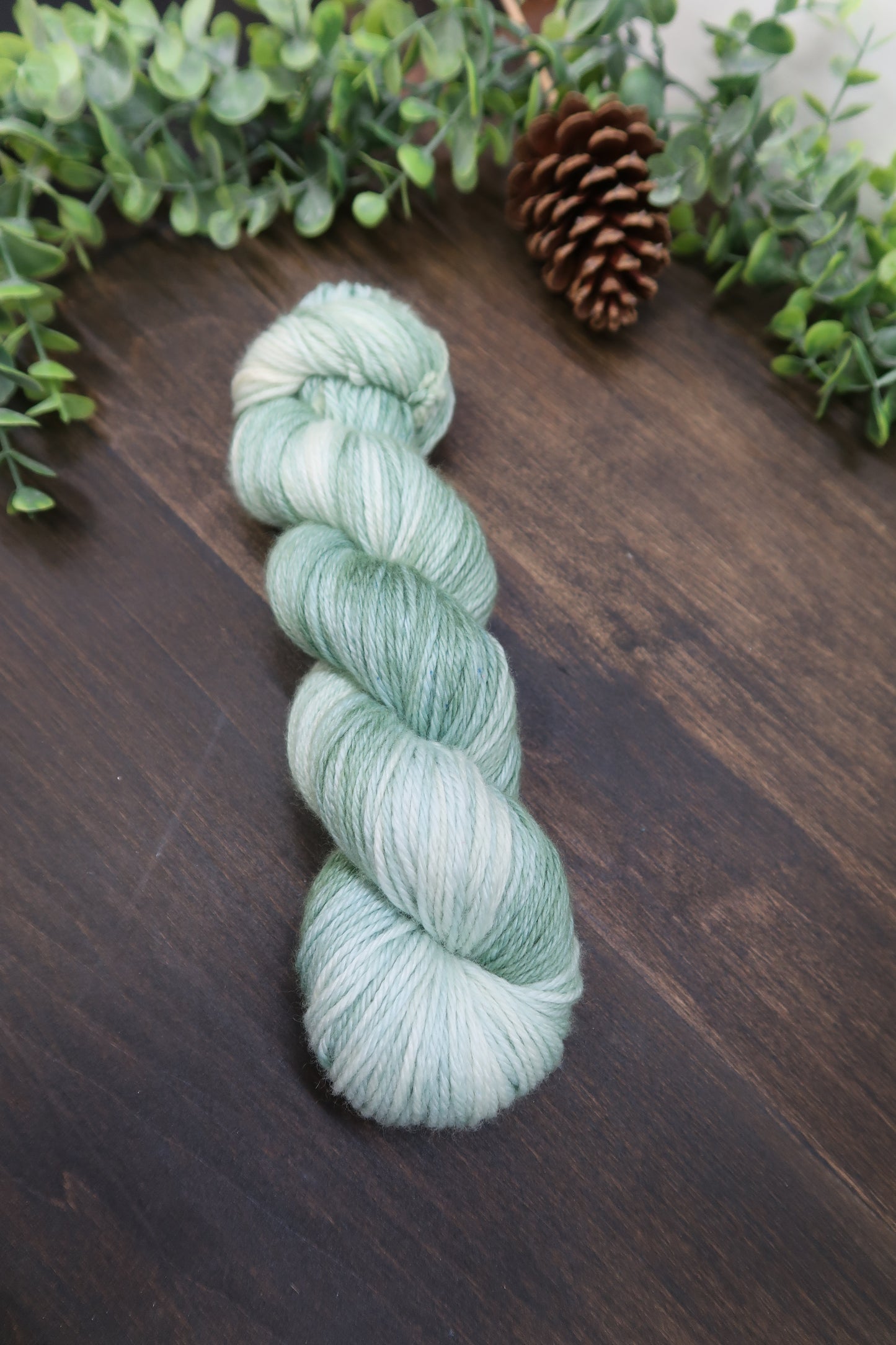 Hand Dyed Yarn | Worsted Weight | Variegated Yarn | 100% Fine Superwash Merino Wool | Color: Sage