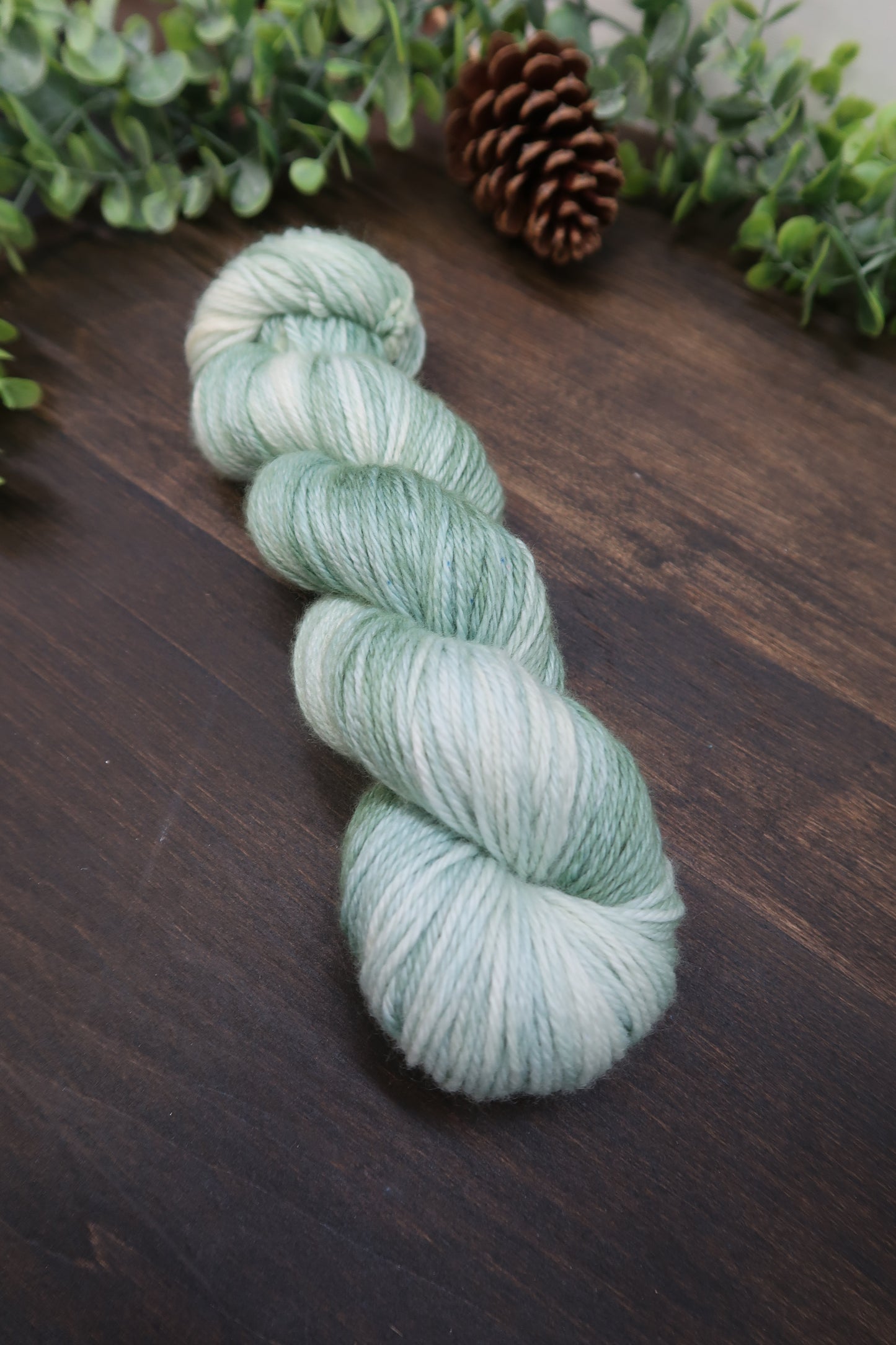 Hand Dyed Yarn | Worsted Weight | Variegated Yarn | 100% Fine Superwash Merino Wool | Color: Sage