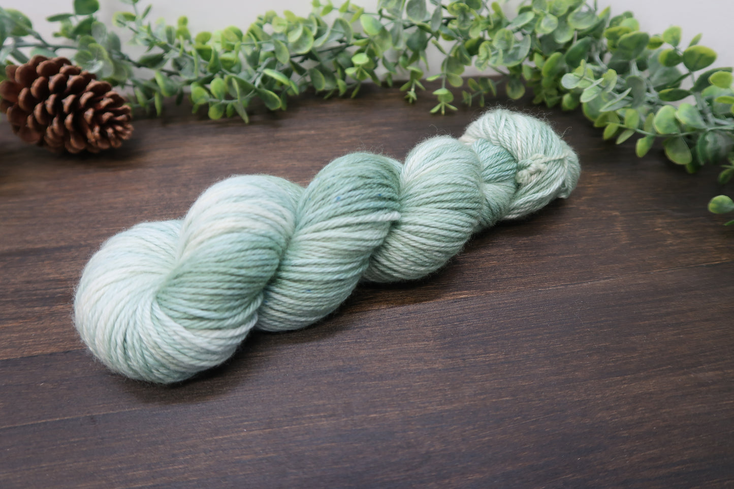 Hand Dyed Yarn | Worsted Weight | Variegated Yarn | 100% Fine Superwash Merino Wool | Color: Sage