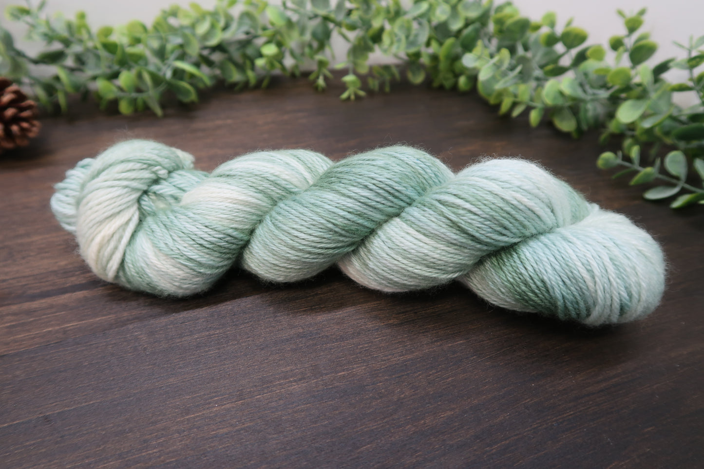 Hand Dyed Yarn | Worsted Weight | Variegated Yarn | 100% Fine Superwash Merino Wool | Color: Sage