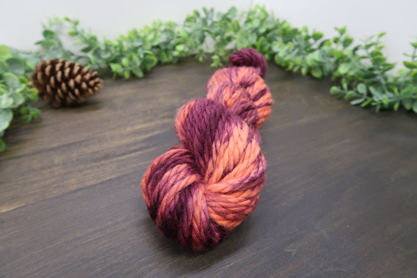 Hand Dyed Yarn | Super Bulky Yarn | Andean Highland Wool | Color: Fall Leaves