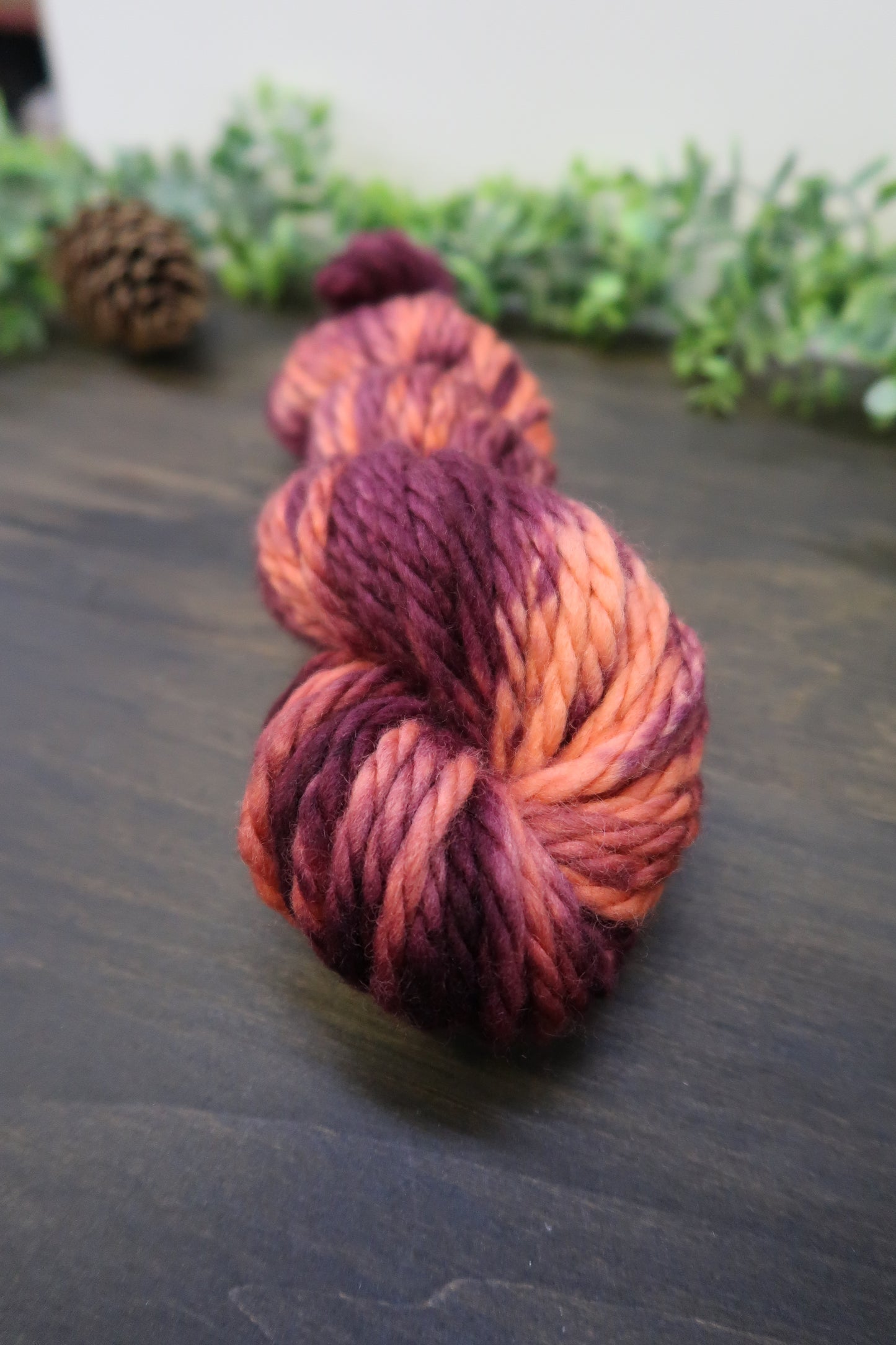 Hand Dyed Yarn | Super Bulky Yarn | Andean Highland Wool | Color: Fall Leaves