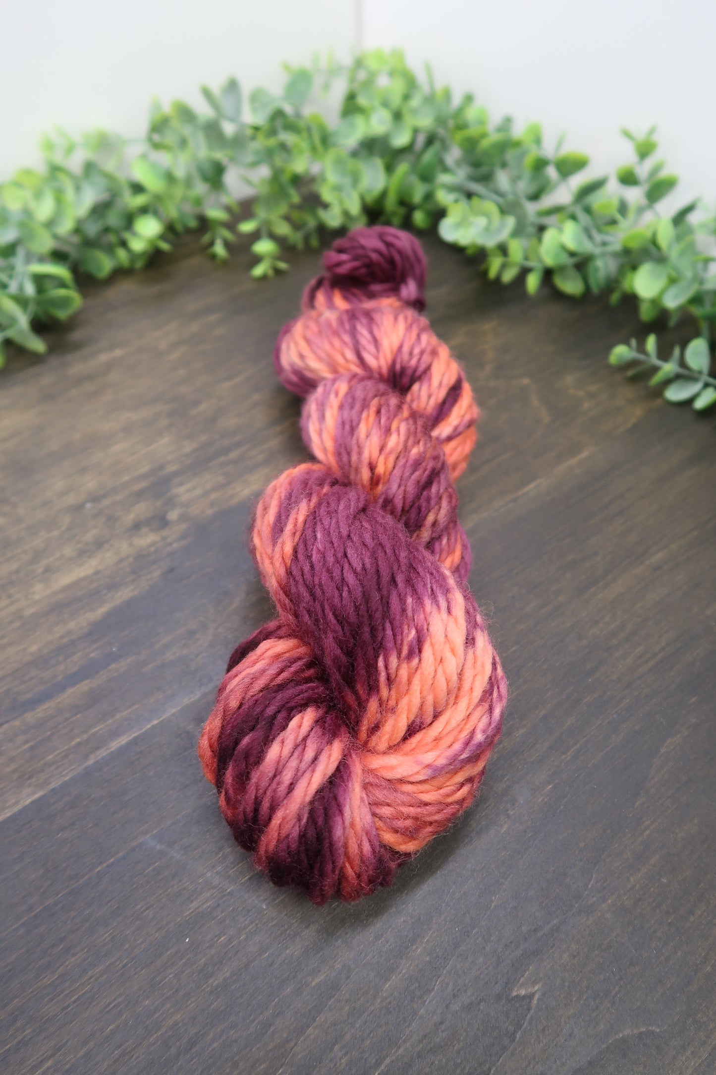 Hand Dyed Yarn | Super Bulky Yarn | Andean Highland Wool | Color: Fall Leaves