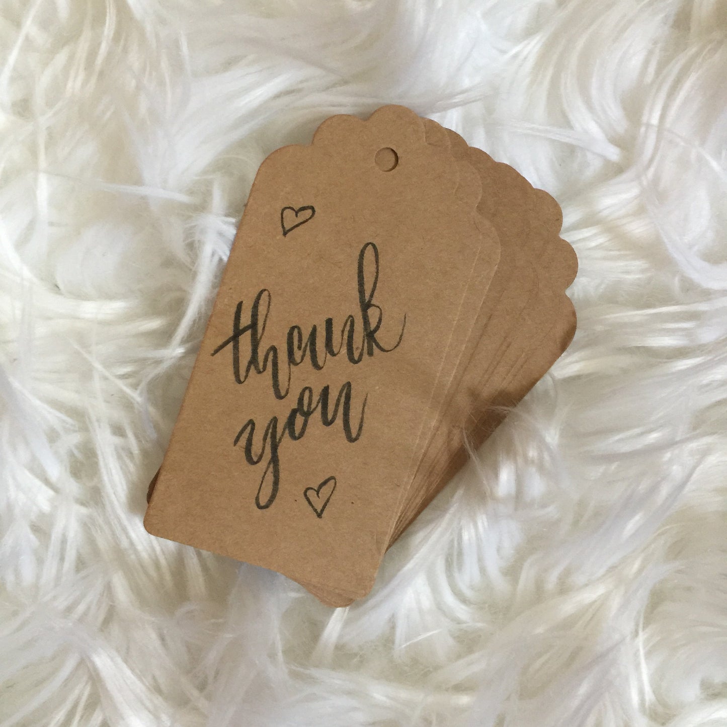 Thank You Tags Handmade | Set of 10 | Custom Calligraphy Tags | Calligraphy Tags | Wedding Thank you | Christmas Tags |