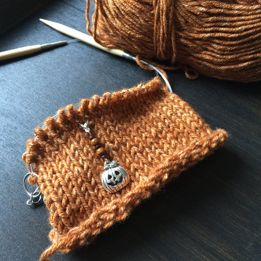 Fall/Halloween/Pumpkin Stitch Maker/Progress Keeper/Knitting/Crafts/Crochet