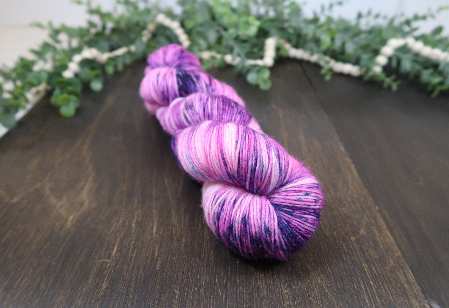 Hand Dyed Yarn | Fingering Weight | Sock Yarn | 75/25 Yarn | Superwash Merino Wool | Color: Granddaddy Purple