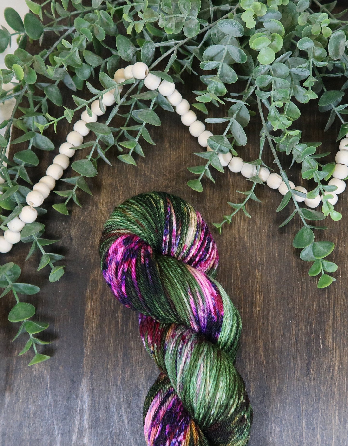 Hand Dyed Yarn | Worsted Weight | Speckled Yarn | 100% Fine Superwash Merino Wool | Color: Girl Scout Cookies